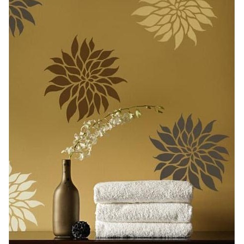 Stencil Dinding, Wall Stencil, Flower Stencil Motif 8