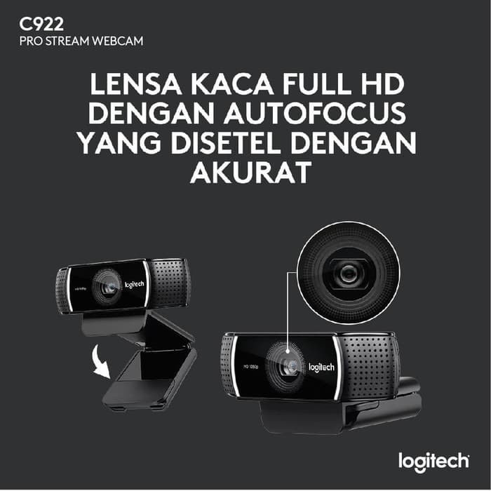 Logitech C922 Pro - Hd 1080P Stream Webcam + Tripod