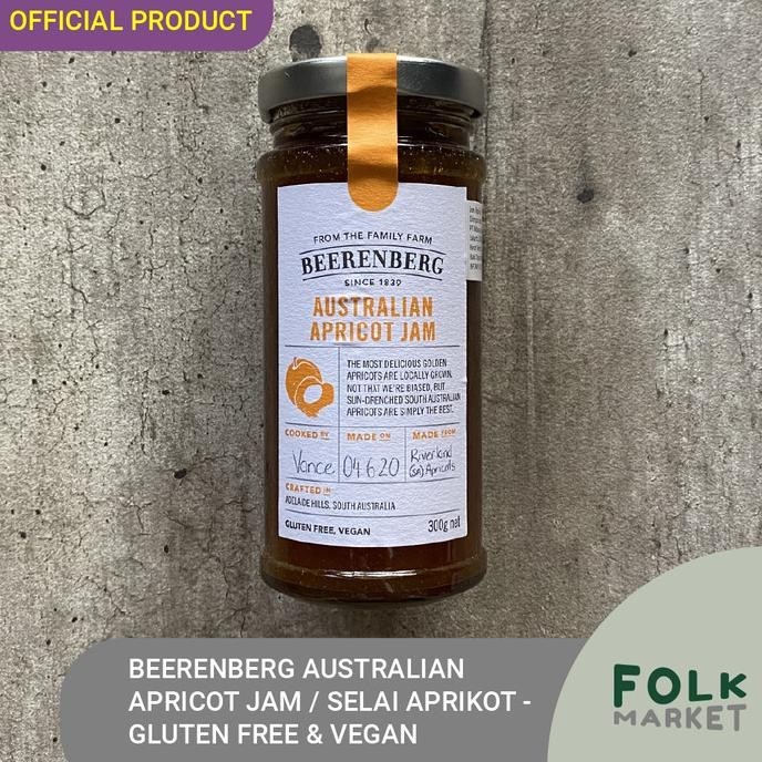 

;&;&;&;&] BEERENBERG Australian Apricot Jam / Selai Aprikot - Gluten Free 300 gr