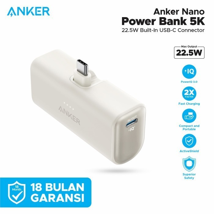 Anker 621 Powerbank Nano 5000Mah 22.5W Connector Usb Type C - A1653