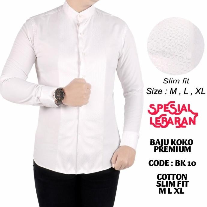 Baju Koko Pria Slim Fit / Kemeja Koko Pria Slim Fit Clk25
