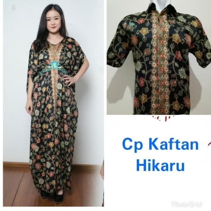Couple Dress Maxi Gamis Kaftan Jumbo Inayah Dan Kemeja Batik Pria Terbaik