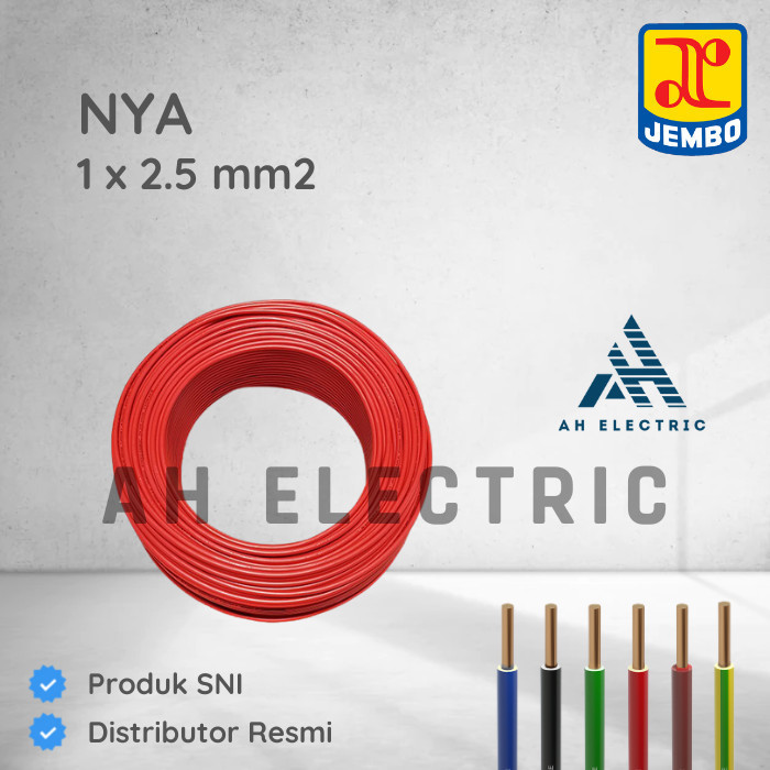 TERBARU - JEMBO Kabel NYA 2.5 mm rol @50m / 2,5mm 2,5 mm 1x2.5 1x2,5
