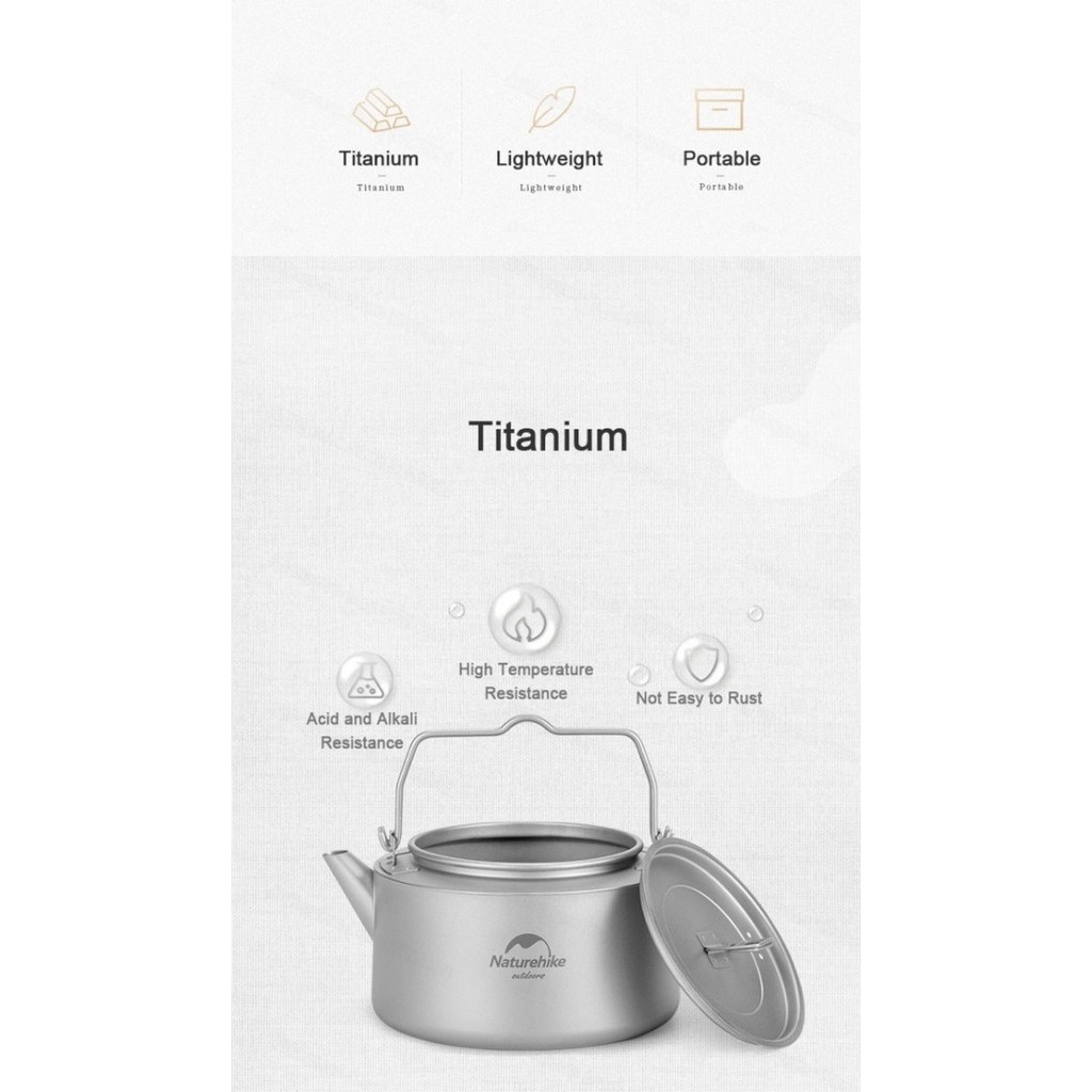Teko / Ketel / Cooking Set Camping Titanium Naturehike Nh21Cj007