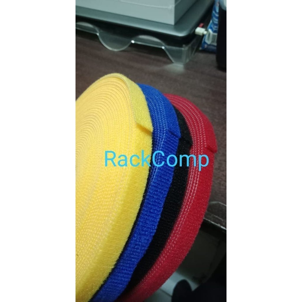 

VELCRO TAPE, HOOK AND LOOP CABLE TIES 1CM 10METER / PENGIKAT KABEL