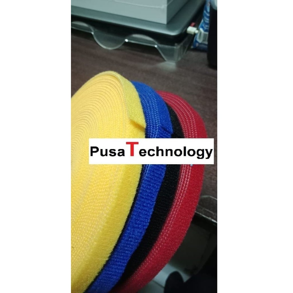 

VELCRO TAPE, HOOK AND LOOP CABLE TIES 1CM 10METER / PENGIKAT KABEL