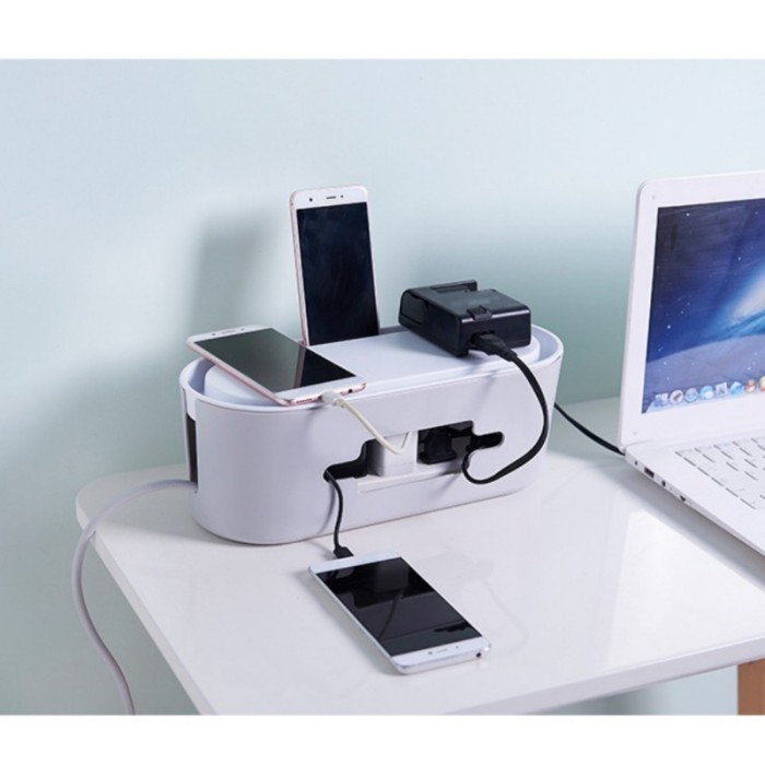 

KOTAK ORGANIZER KABEL CHARGER WIRE CABLE MANAGEMENT BOX