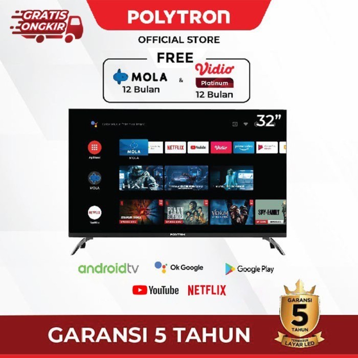 Polytron Smart Android Tv 32 Inch Pld 32Ag5759