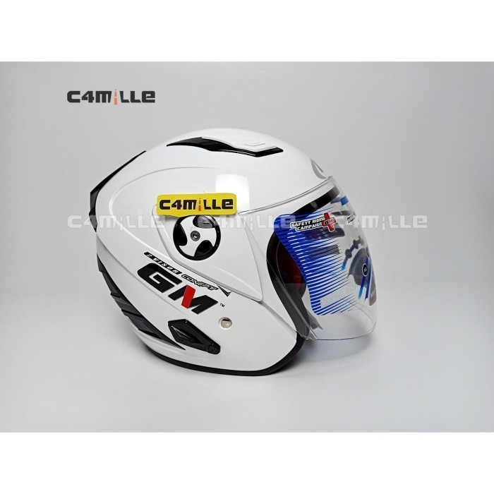 Helm Gm Interceptor Double Visor White