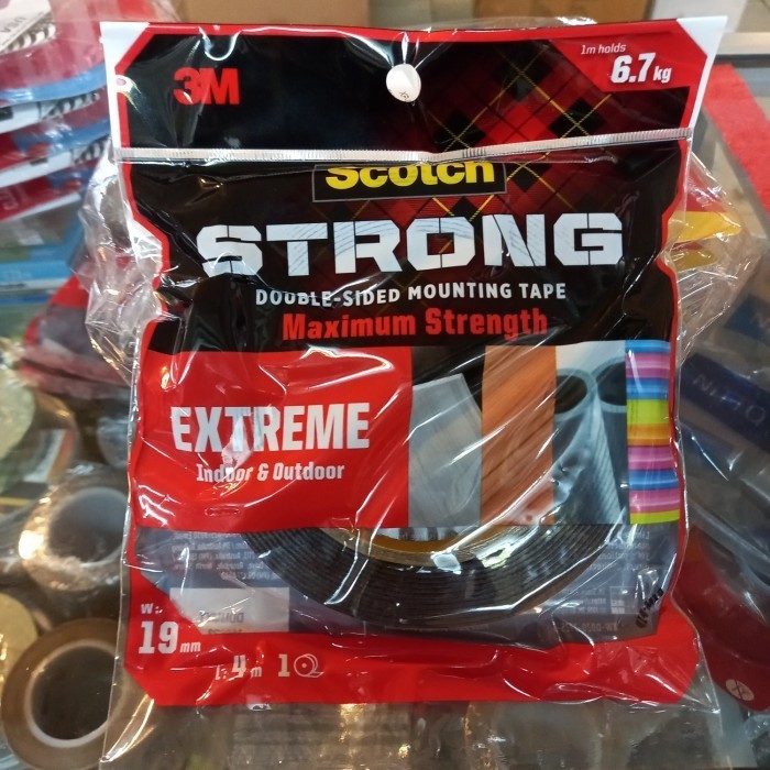 

3M SCOTCH STRONG DOBEL TAPE OUTDOOR MOUNTING TAPE PERMANEN SUPER KUAT