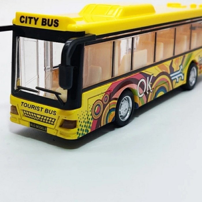 MAINAN DIECAST BUS SHIMURA METAL - MINIATUR BIS KUNING