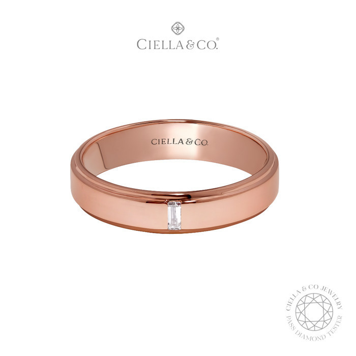 Ciella & Co - Baguette Men Wedding Ring Cincin Tunangan Moissanite
