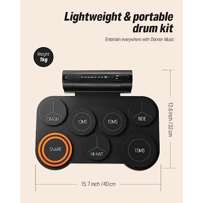 Donner Ded-20 Electric Drum Pads Drum Set Elektronik