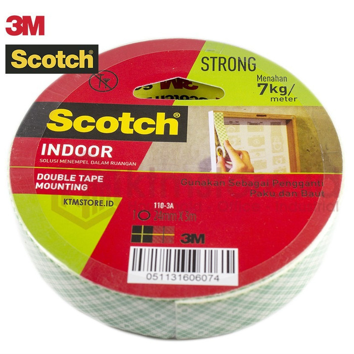 

TERMURAH Double Tape 3M 110-3a Scotch Mounting ( 24mm x 3M ) 7Kg