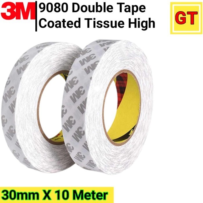 

SALE Double Tape Tisu 3M 9080 Coated Perekat Tipis Super Kuat 30mm X 10 Mtr