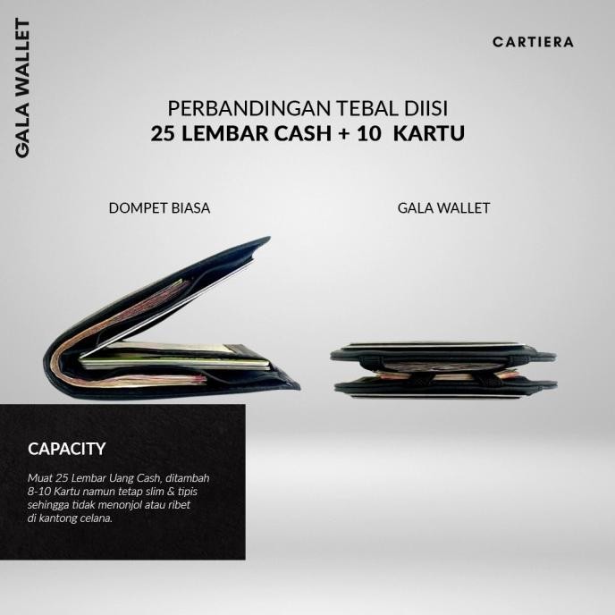 Cartiera - Gala Wallet - Dompet Pria Dompet Wanita (Kartu & Uang)