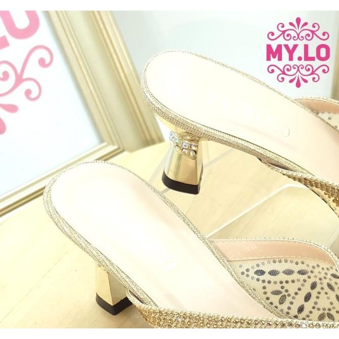 Sandal Pesta Wedges Selop Kebaya Wanita Import Mylo Ms6A52