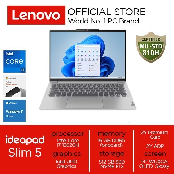 Lenovo Ideapad Slim 5I 14Irl8 Core I7-13620H 16Gb 512Gb W11 Ohs Oled