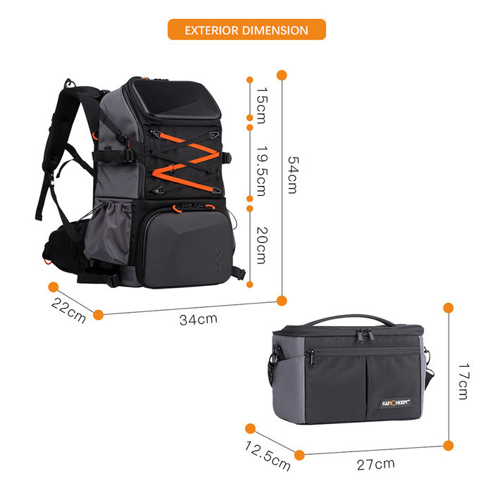 Knf Concept 33L Tas Large Travel Backpack Waterproof Photography