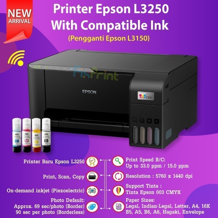 Printer Epson L3150 L 3150 Ecotank Wireless All In One Printer