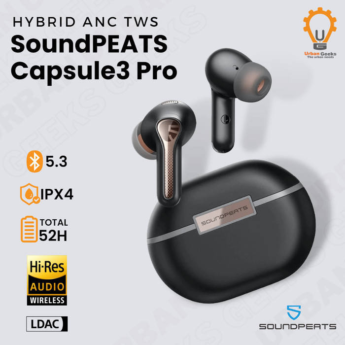 Earphone Wireless Anc Soundpeats Capsule 3 Pro Tws With Ldac Codec