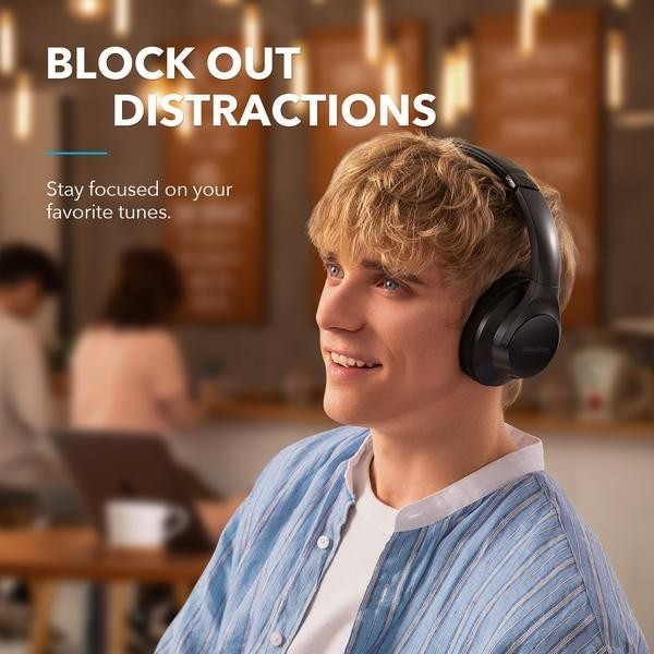 Headphone Bluetooth Soundcore Life Q20 Plus Black - A3045
