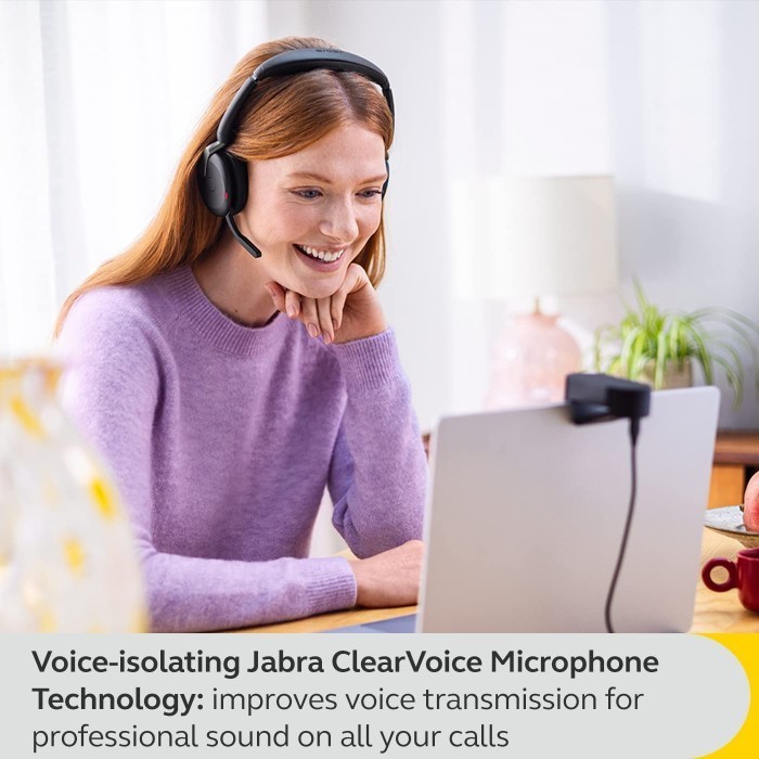 Jabra Evolve2 65 Flex Headset Stereo Nirkabel Hitam