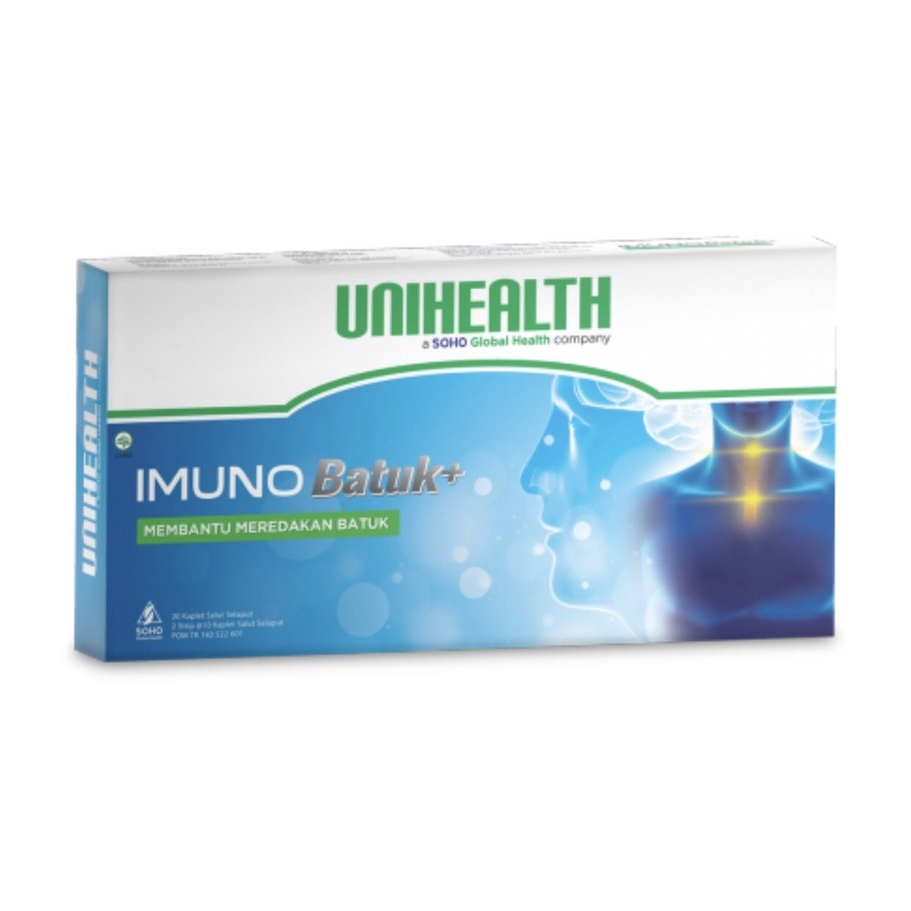 Imuno Batuk Plus Anti Alergi Unihealth Soho 20 Kaplet Batuk+