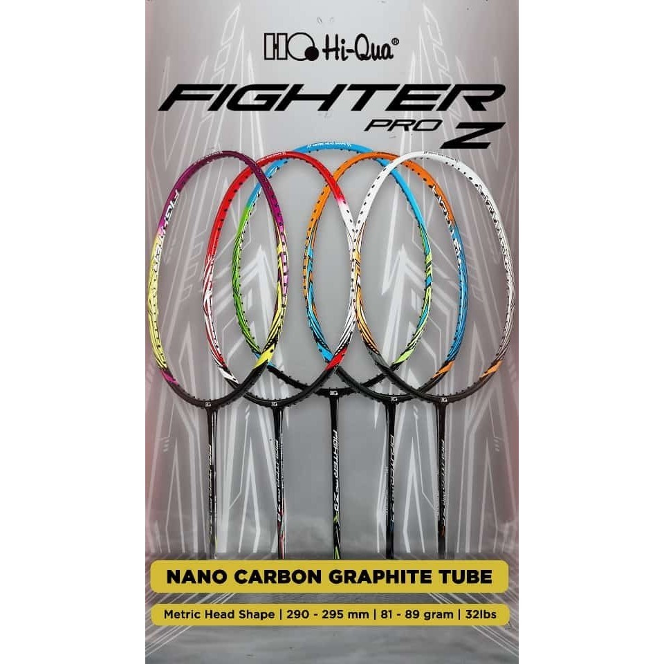 Raket Badminton HIQUA HQ / HI-QUA FIGHTER PRO Z3/Z5/Z7/Z8/Z9 ORIGINAL
