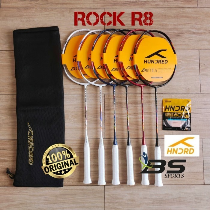 RAKET BADMINTON HUNDRED HNDRD ROCK R8 ORIGINAL