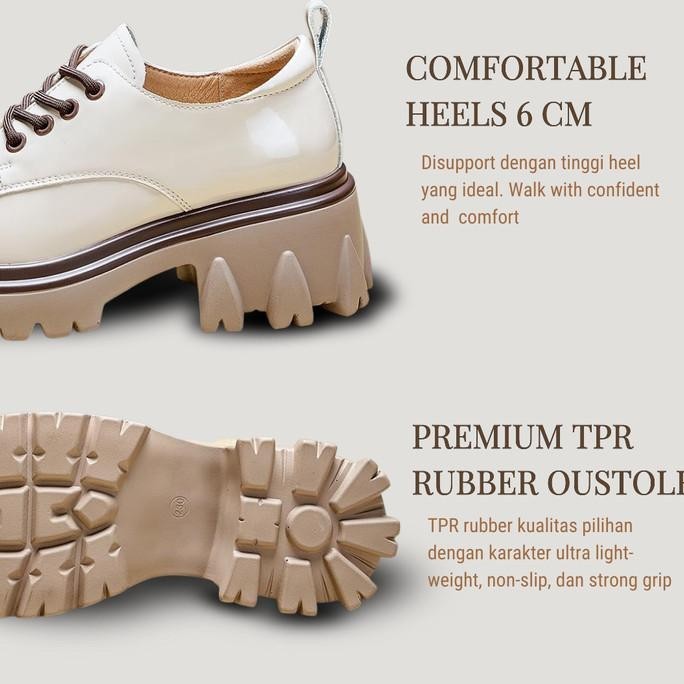 Sepatu Docmart Heels Kerja Wanita Oxford Style | Sepatu Glossy Wanita
