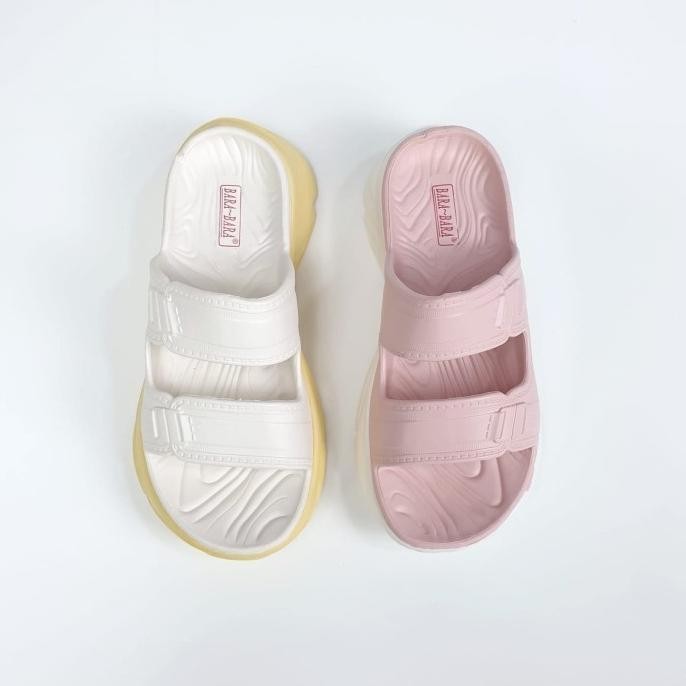 8087Zhb2 Bara Bara Original Sandal Karet Wedges Wanita Selop Import