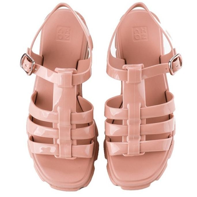Sepatu Sandal Platform Wanita Original Zaxy Power Sand Ad - Nude