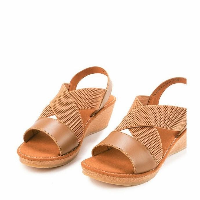 Obermain - Sandal Wedges Wanita Original - Jasmin Mabley - Ankle Strap