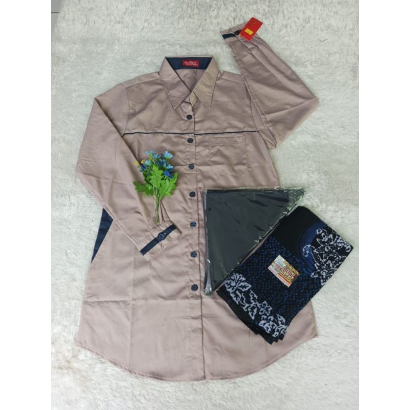 SETELAN TUNIK AL MYA SETELAN SANTRI PUTRI SETELAN SANTRIWATI SARUNG AQIL