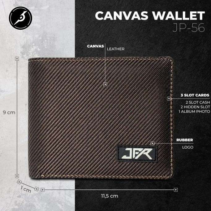 Jfr Daru Wallet - Dompet Pria Bahan Kanvas Army Jp56