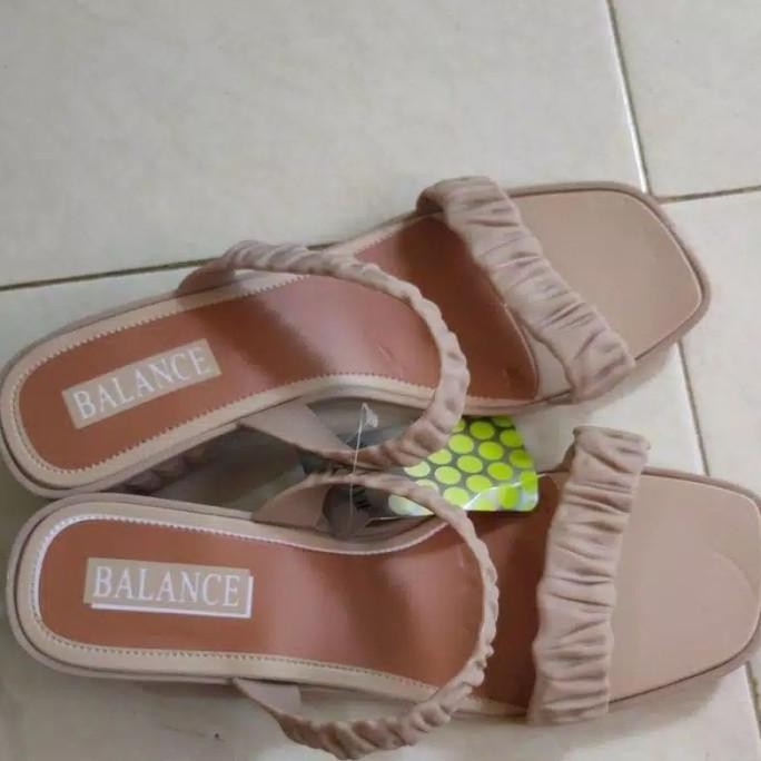 Sandal Wanita Sendal Kerut Hils Selop Hak Tahu High Heels Jelly Sofia