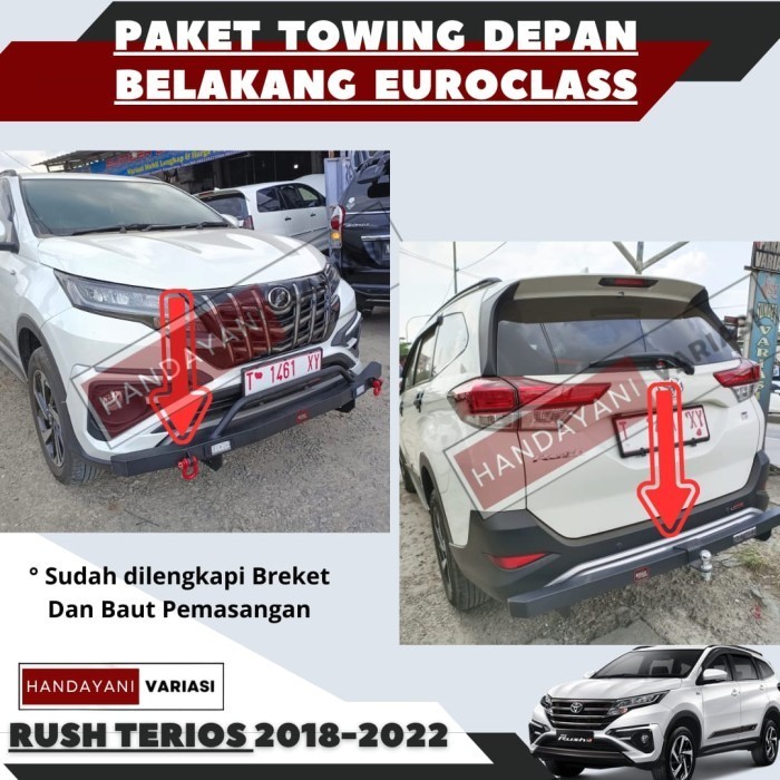 PAKET TANDUK BUMPER DEPAN TOWING BELAKANG RUSH TERIOS 2018-2022 EURO
