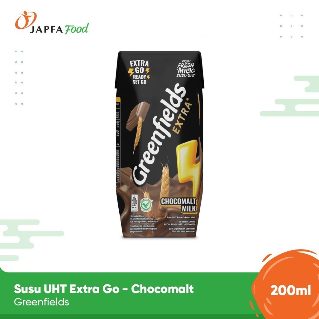 

Greenfields Susu UHT Extra Go - Chocomalt 200 ml - 100% Fresh Milk dari Greenfields Farm