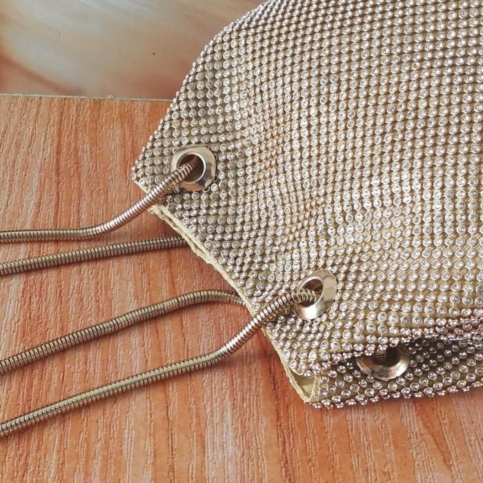 Tas Pesta Serut Bling Wanita Kondangan Selempang Kristal Import 28013