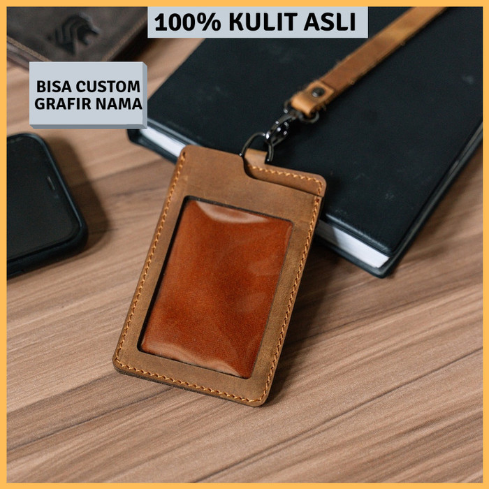 

BARANG TERLARIS REVEN LEATHER - Id Card Holder Bahan Kulit Sapi Asli 100% Original