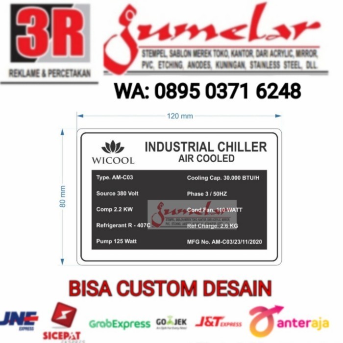 

BARANG TERLARIS Name Plate Etching ukuran 12 cm x 8 cm