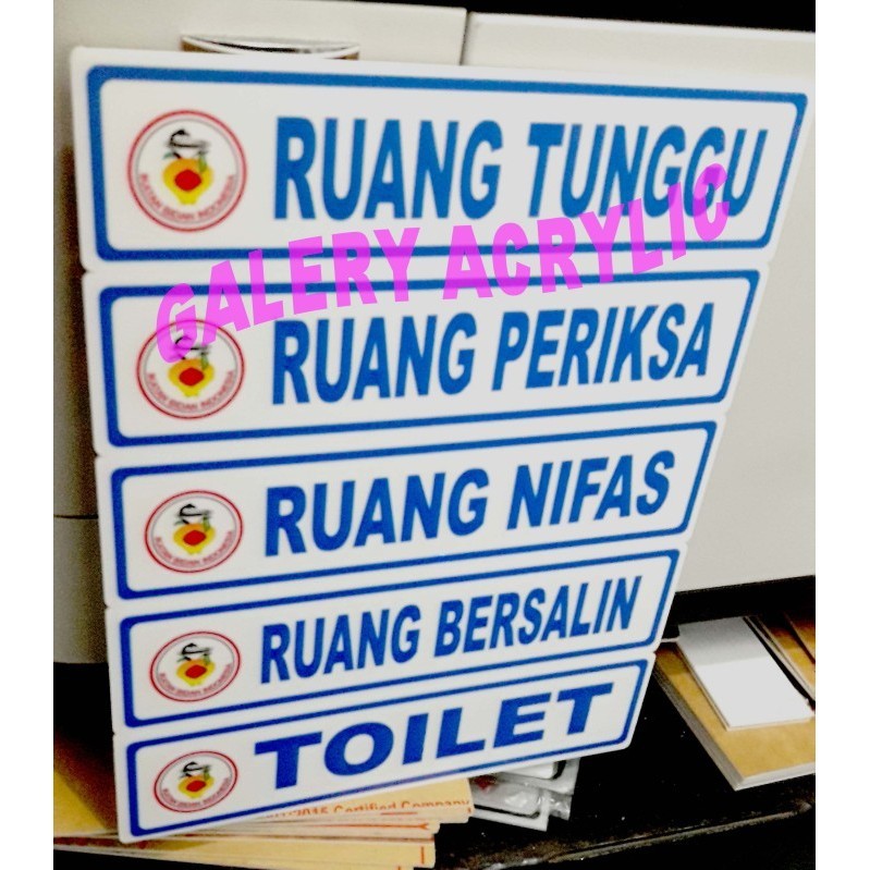 

BARANG TERLARIS Sign Label Acrylic SIgn Board Acrylic, papan nama ruangan5x20 custom