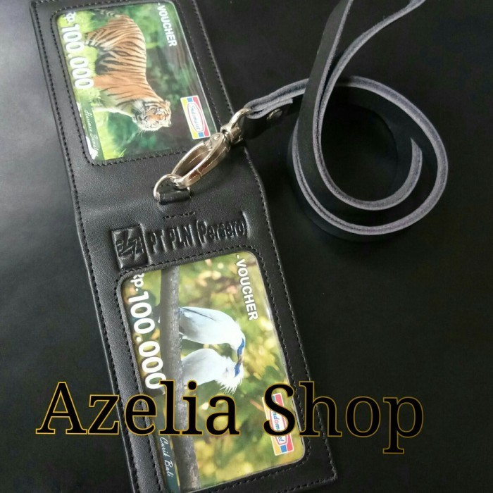 

BARANG TERLARIS id card holder kulit asli-pln-name tag kulit tali-sapi original