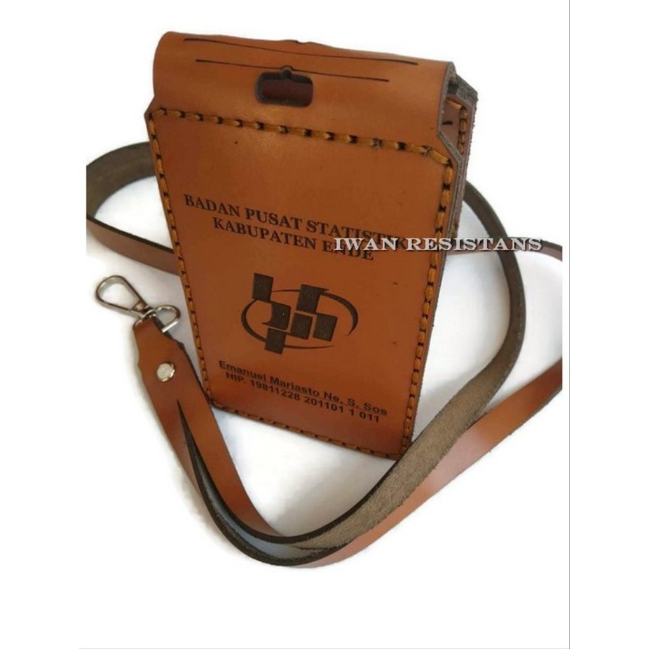 

BARANG TERLARIS ID Card Holder Kulit Asli,Name Tag Kulit,Name Tag Holder Costum BF