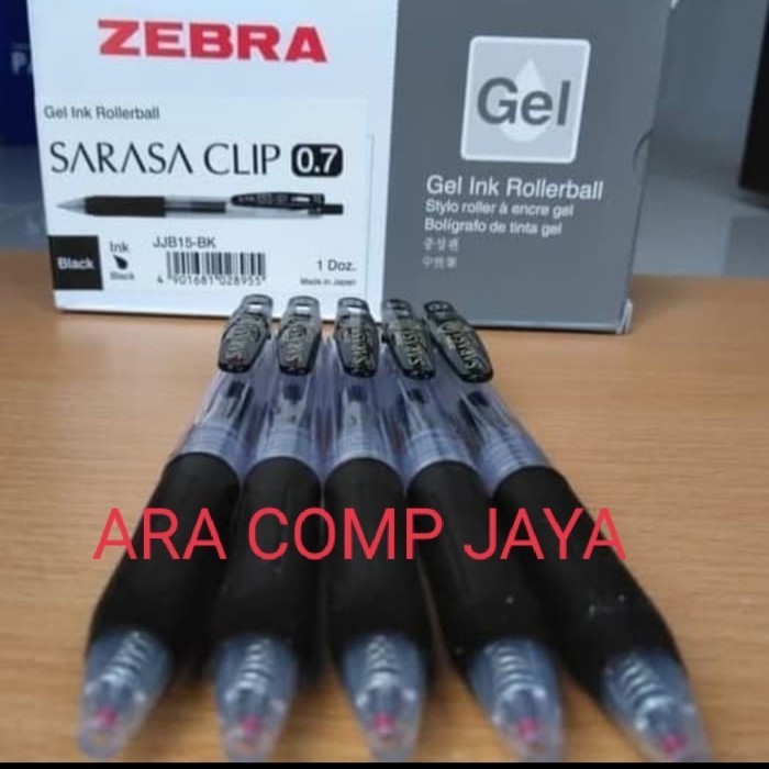 

BOLPOINT ZEBRA SARASA 0.7 HITAM ( ISI 12 PC ) / LUSIN