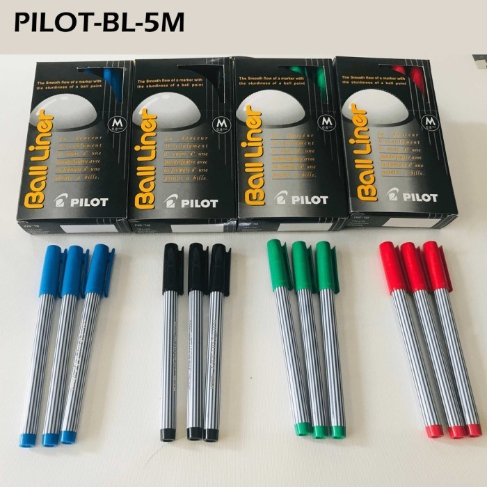 

Gel pen-Pulpen Balliner Pilot Hitam-Biru-Hijau-12pcs - DBS