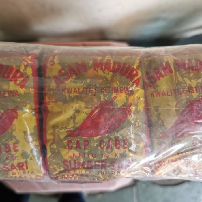 

Asam Jawa Madura Cap Cabe KUNING 1pak 20pcs@500gr