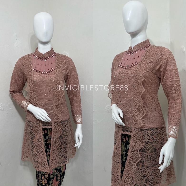 Kebaya Modern / Stelan Kebaya Brukat / Kebaya Remaja Kekinian / Kebaya Brokat / Atasan Kebaya Brukat