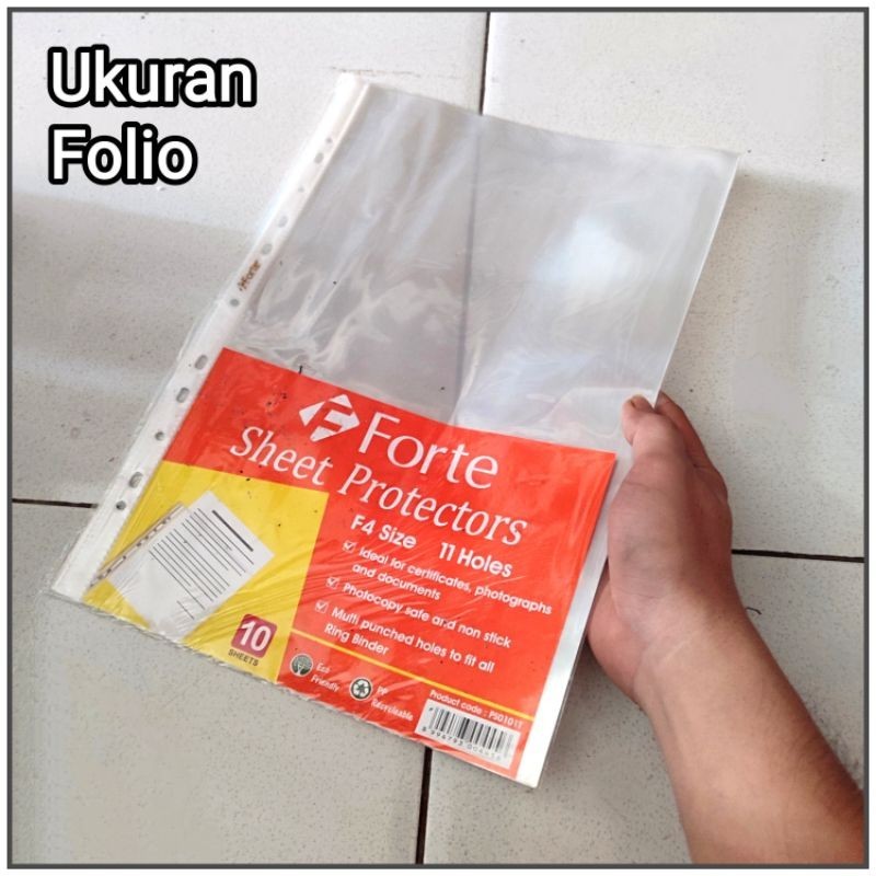 

1 Pak Sheet Protector F4 Isi 10 Lembar